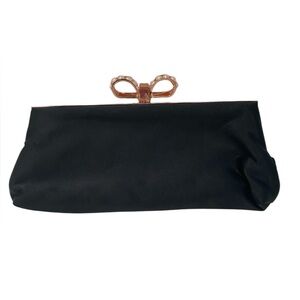 Ted Baker Elegant Black Clutch with Gold Accent NWT